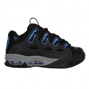 Black / Grey / Blue Osiris D3 2001 Men Skate Shoes | OS4763512