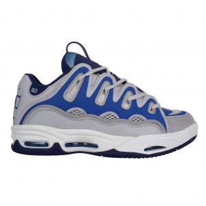 Grey / Blue / Black Osiris D3 2001 Men Skate Shoes | OS9083627